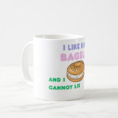 Big Bagels Funny Breakfast Shirt Kaffeetasse (Vorderseite Links)