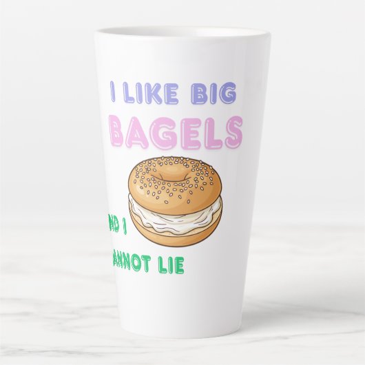 Big Bagels Funny Breakfast Shirt Milchtasse (Vorderseite)
