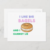 Big Bagels Funny Breakfast Shirt Postkarte (Vorne/Hinten)