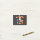 Big Balls Doge Department of Government Efficiency Post-it Klebezettel (Auf Schreibtisch)