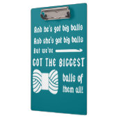 Big Balls of Yarn ・ Crochet Crafts {Dark} Klemmbrett (Links)