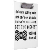 Big Balls of Yarn ・ Strickhandwerk Klemmbrett (Rechts)