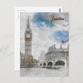 Big Ban, London, Großbritannien Postkarte (Vorne/Hinten)