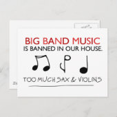 Big Band Musik Postkarte (Vorne/Hinten)