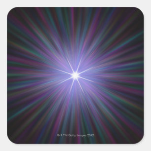 Big Bang, Begriffscomputergrafik. 2 Quadratischer Aufkleber