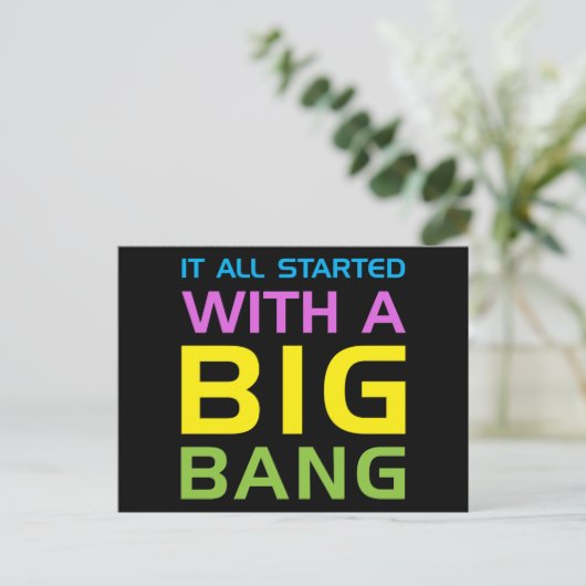 Big Bang Postkarte (Stehend Vorderseite)