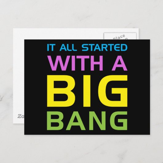Big Bang Postkarte (Vorne/Hinten)