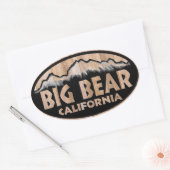Big Bar California Holzschild oval Aufkleber (Umschlag)