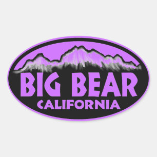 Big Bar California lila oval Aufkleber