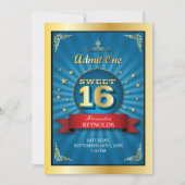 Big Bash Sweet 16 Einladung (Vorderseite)