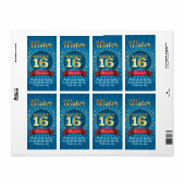 Big Bash Sweet 16 Wasser Flasche Etikett (Vorne)