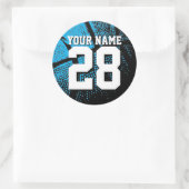 Big basketball stickers with custom jersey number (Tasche)