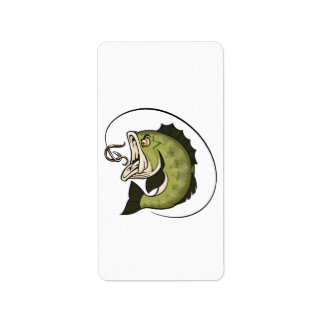 Big Bass Mouth Adressaufkleber