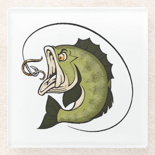 Big Bass Mouth Glasuntersetzer (Vorderseite)