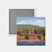 Big Bay Lighthouse aus Wassermagnet Magnet (Vorderseite/Rückseite)