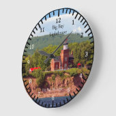Big Bay Lighthouse Große Wanduhr (Winkel)