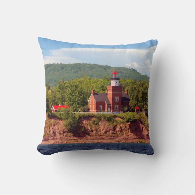 Big Bay Lighthouse Quadratkissen Kissen (Vorderseite)
