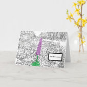 Big Bay Lupine 2023 Blank Notecard Karte (Gelbe Blume)