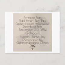 Big Bay Madeline Island Words Postcard