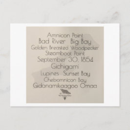 Big Bay Madeline Island Words Postcard Postkarte