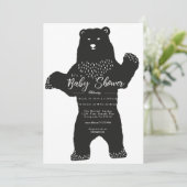 Big Bear Baby Dusche einladen Einladung (Stehend Vorderseite)