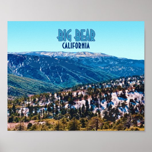 Big Bear California Mountains Vintag Poster (Vorne)