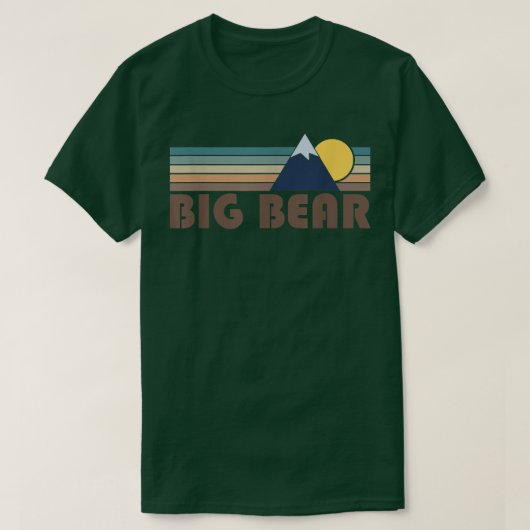 Big Bear California Retro Mountain T-Shirt (Design vorne)