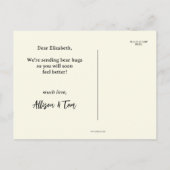 Big Bear Hug bald wieder gut Postkarte (Rückseite)