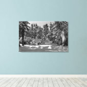 Big Bear Lake, CA im Winter Snow View Leinwanddruck (Insitu (Holzboden))