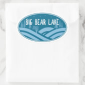 Big Bear Lake California Außenbereich Ovaler Aufkleber (Tasche)