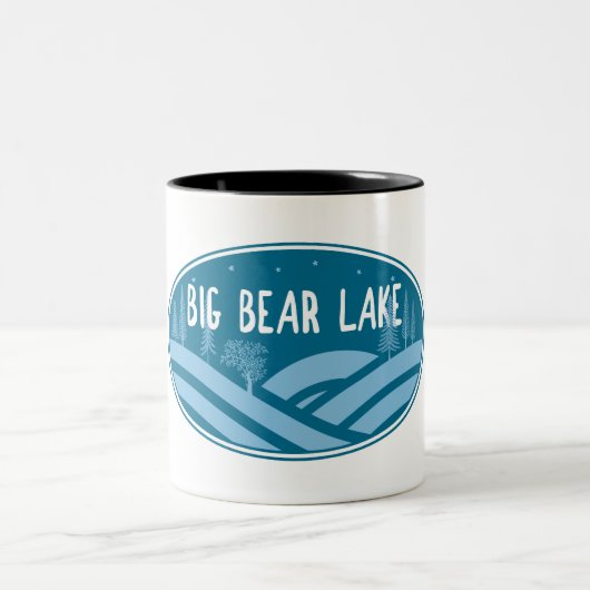 Big Bear Lake California Außenbereich Zweifarbige Tasse (Mittel)