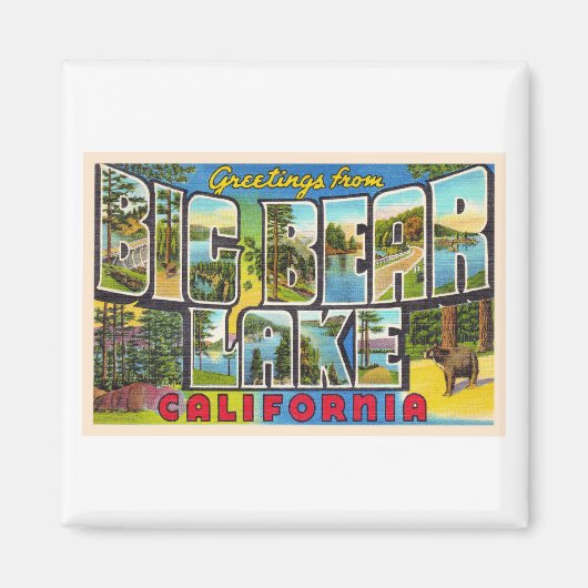 Big Bear Lake California Großer Brief Postkarte Magnet (Vorne)