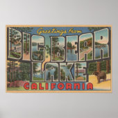 Big Bear Lake, California - Large Letter Scenes Poster (Vorne)