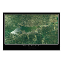 Big Bear Lake California Satelliten-Poster-Karte