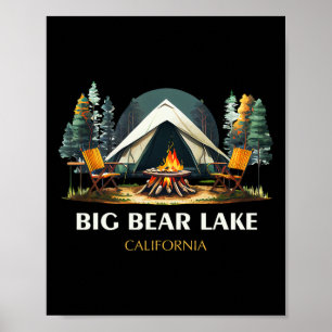 Big Bear Lake California Souvenir Wandern Poster