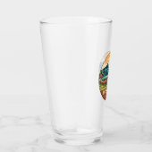 Big Bear Lake California Wasserfischen Emblem Glas (Rechts)