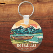 Big Bear Lake California Wasserfischen Emblem Schlüsselanhänger (Vorderseite)