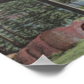 Big Bear Lake, Kalifornien - Große Briefmarkenszen Poster (Ecke)