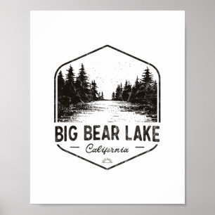 Big Bear Lake Kalifornien im Freien Vintage Poster