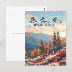Big Bear Lake Kalifornien San Bernardino Vintage Postkarte