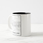 Big Bear Lake Map Zweifarbige Tasse (Vorderseite Links)