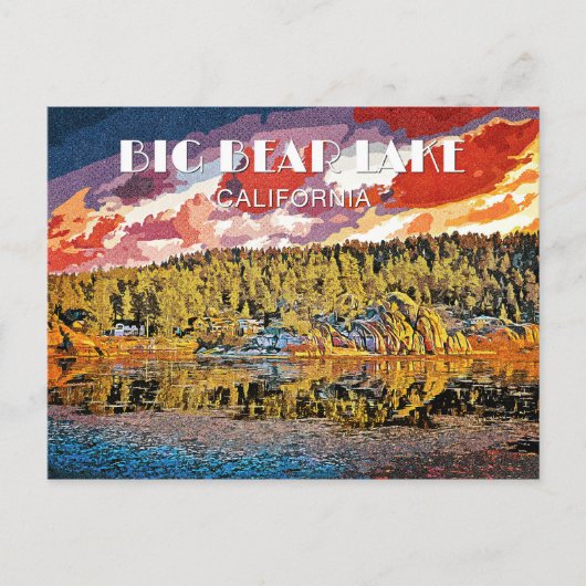 Big Bear Lake Postkarte (Vorderseite)