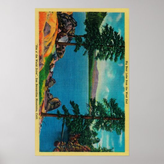 Big Bear Lake vom West End Poster (Vorne)