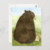 Big Bear & Little Bunny Postcard Postkarte (Vorne/Hinten)