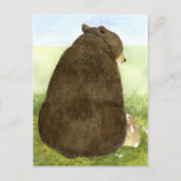 Big Bear & Little Bunny Postcard