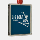 Big Bear Mountain Resort California Skier Ornament Aus Metall (Rechts)