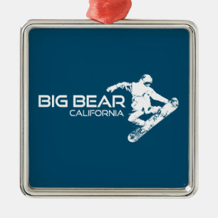 Big Bear Mountain Resort California Snowboarder Ornament Aus Metall