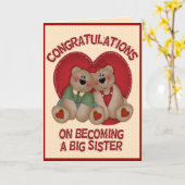 Big Bear Schwester Karte (Gelbe Blume)