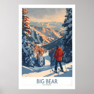 Big Bear Ski Print - Kalifornien 1 Poster