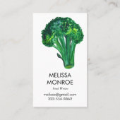 Big Beautiful Broccoli Food Nutritionist Visitenkarte (Rückseite)